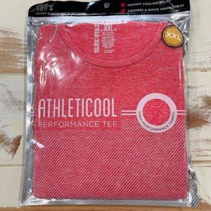 5/$20 NEW XXL Men's Red Athleticool Performance SS Tee-Anti-Odor